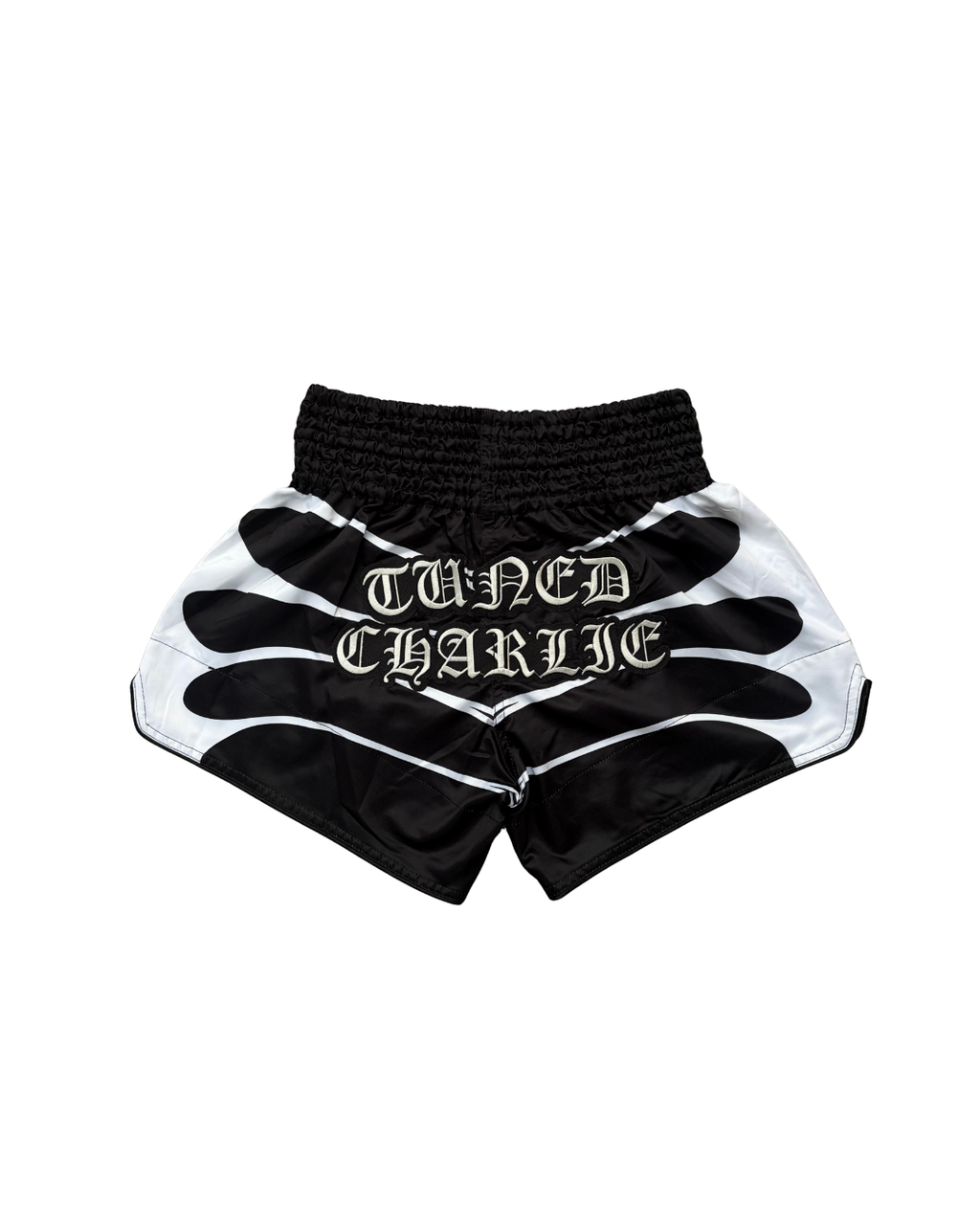 TN X MUAY THAI SHORTS - BLACK/WHITE
